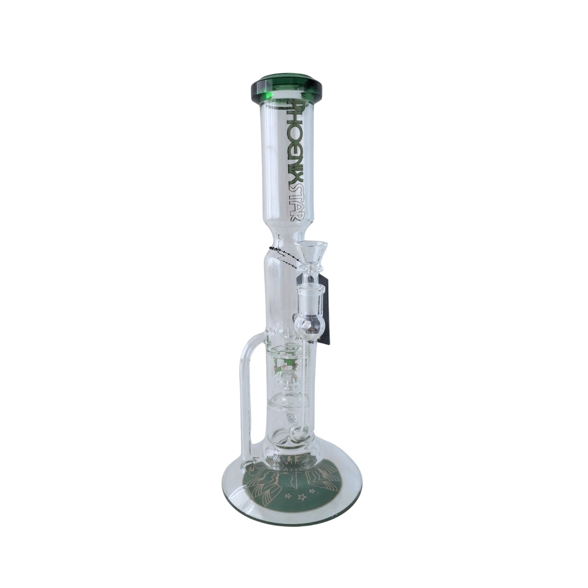 Bong-Straight-Recycler-Phoenix-Star-35cm-PHX805-Verde