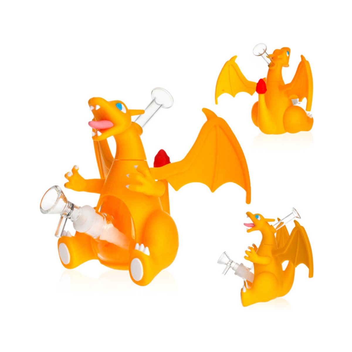 Bong Silicona Dragón de Fuego 16 cm